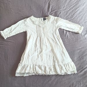 Zara kids white long sleeve dress. Size 2-3 years